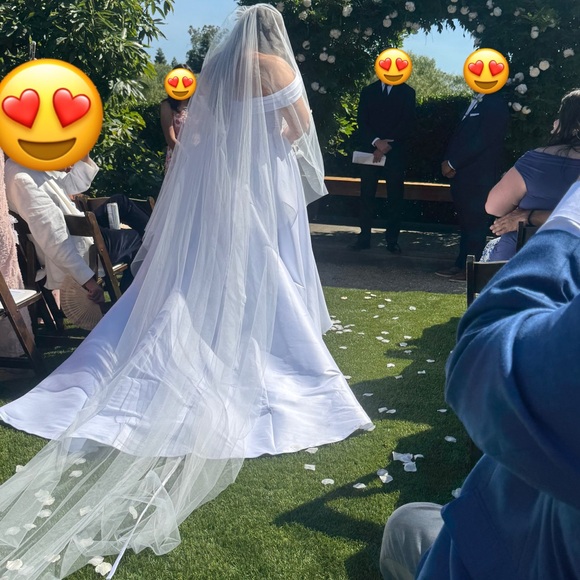 Casablanca Corset Basque Waist Wedding Dress - Picture 5 of 7